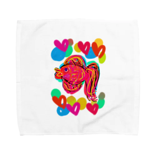 カラフル金魚 Towel Handkerchief