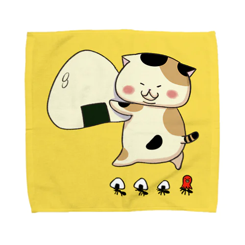 アリと猫タオルハンカチ Towel Handkerchief