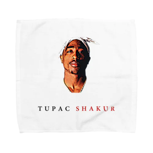 2PAC TUPAC SHAKUR FACE イラストデザイン Towel Handkerchief