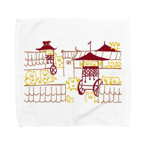 ぶた（わっしょい祭りだ） Towel Handkerchief