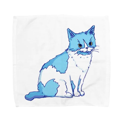 水色の猫ちゃん Towel Handkerchief