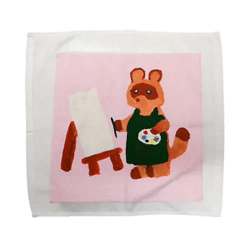 タヌキ・ザ・ピンク Towel Handkerchief