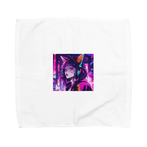 パンクビビッド・ピエロキャット kAsumI Towel Handkerchief