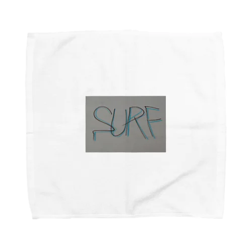 SURF 文字(青影) Towel Handkerchief