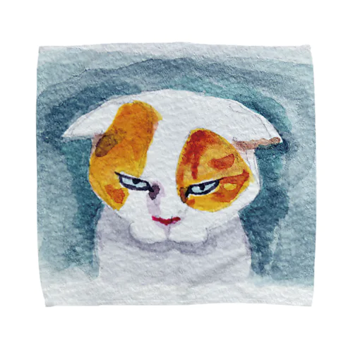 水彩猫（集中力・文字なし） Towel Handkerchief