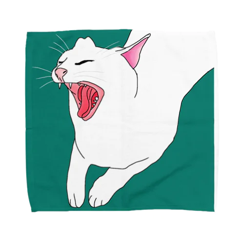 猫あくび Towel Handkerchief