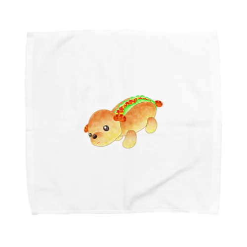 フードアニマル　ホットドッグ犬 Towel Handkerchief