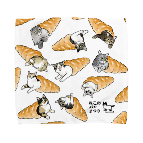 ねこパン/コロネ#4 Towel Handkerchief