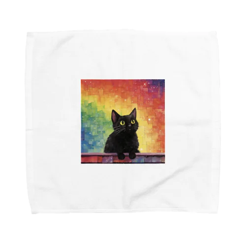 黒猫ビビ Towel Handkerchief