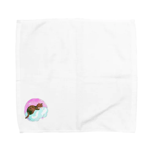 眠れる雲の上のニャーゴ Towel Handkerchief