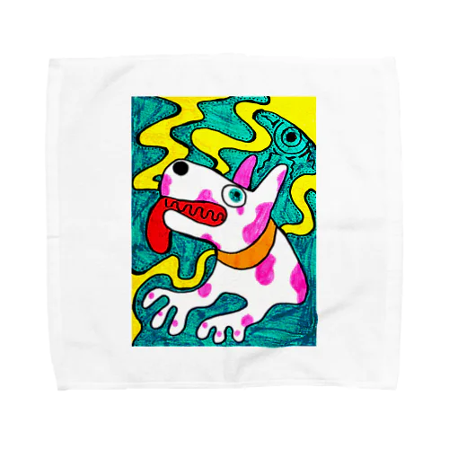 ももいろのいぬ Towel Handkerchief