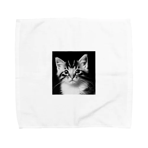 ねこ ぐっず 2 (モノクロ) Towel Handkerchief