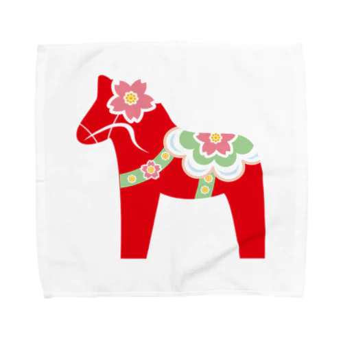 春のダーラナホース Towel Handkerchief