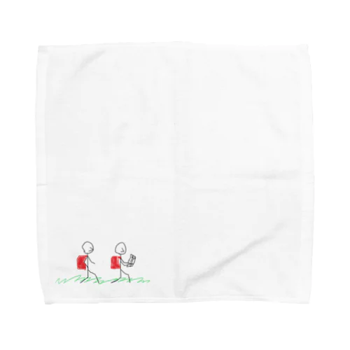 ピクニックしてるボーにんげん Towel Handkerchief