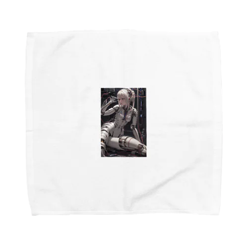 メカニカルシンセゾンビガールのイラストのグッズ　#3 Towel Handkerchief