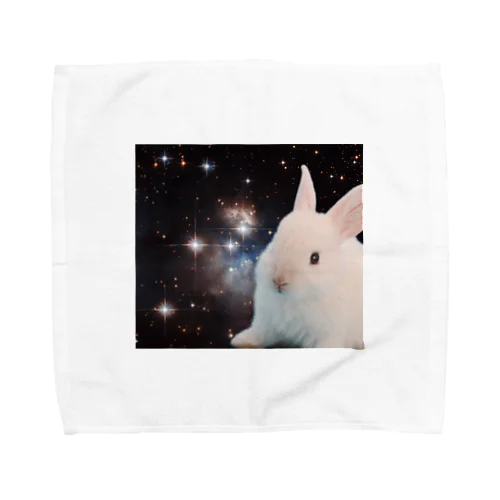 宇宙白うさぎ Towel Handkerchief