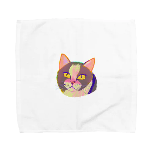 ふわふわネコ Towel Handkerchief