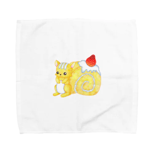 フードアニマル　ロールケーキリス Towel Handkerchief