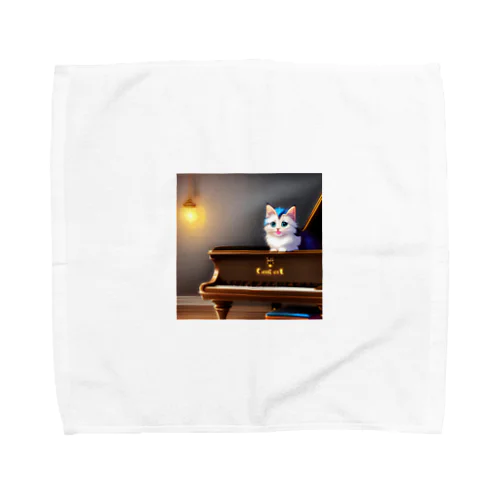 子猫ピアニスト-2 Towel Handkerchief