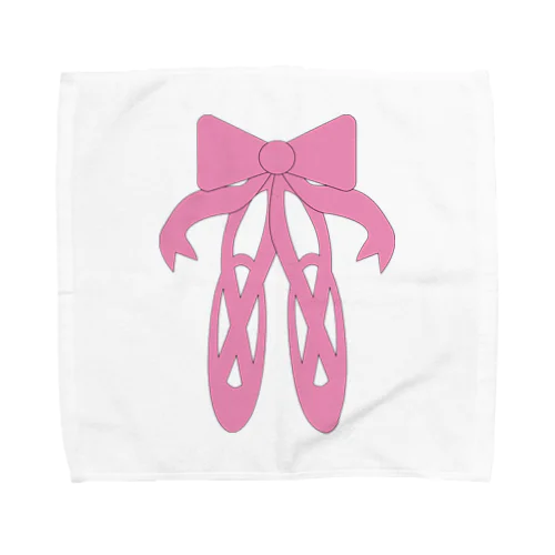 ピンクのバレエシューズ Towel Handkerchief