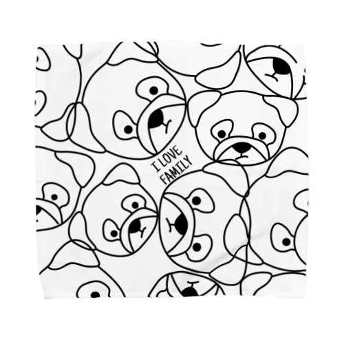 Dog family Towel Handkerchief