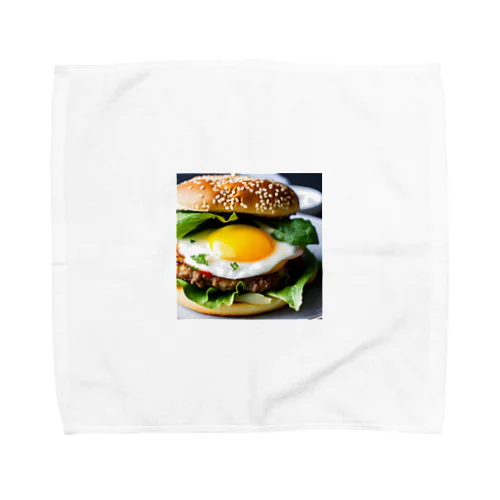 半熟とろけるハンバーグ チーズ愛好家の夢！ Towel Handkerchief