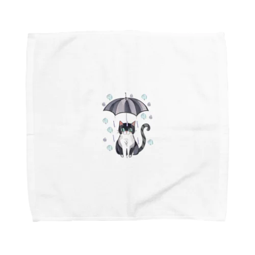 雨に打たれる猫 Towel Handkerchief