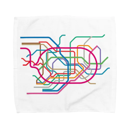 東京地下鉄路線図-東京メトロ路線図 ROUTE MAP TOKYO METROPOLITAN AREA- Towel Handkerchief