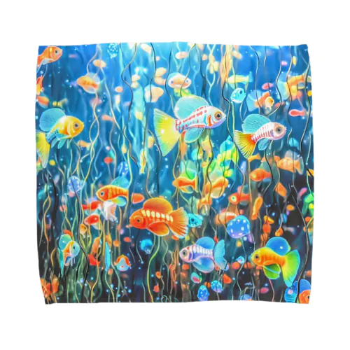 Guppy Happy #01 Towel Handkerchief