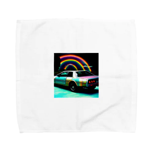 虹色の車 Towel Handkerchief
