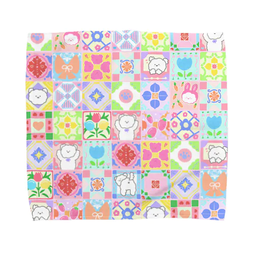 ふわふわプラナカンタイルちゃん Towel Handkerchief