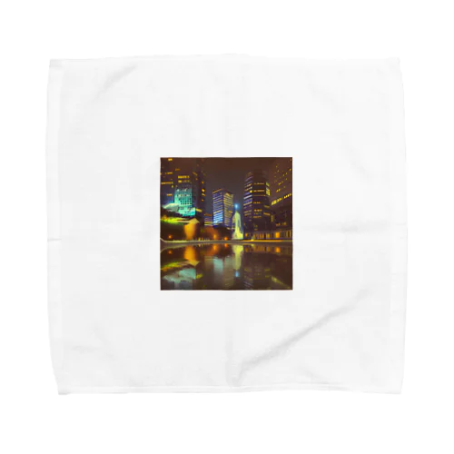 都会の夜景 Towel Handkerchief