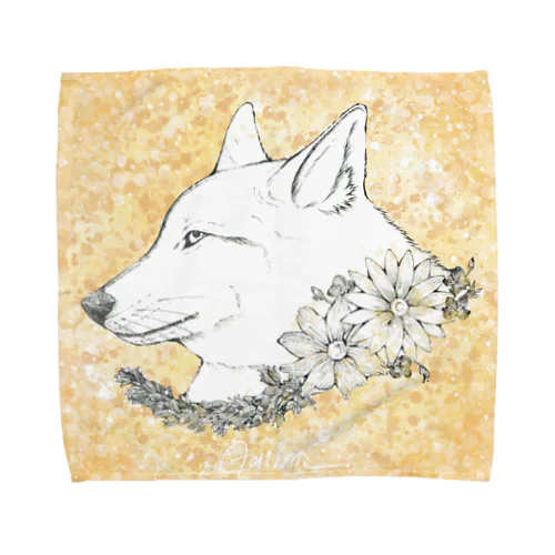 花とおおかみ Towel Handkerchief