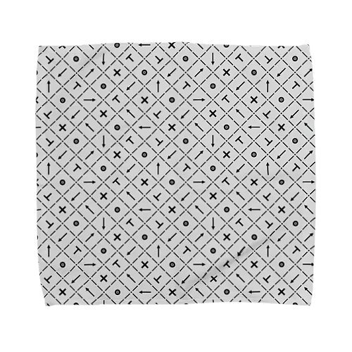 境界標モノグラム（グレー） Towel Handkerchief