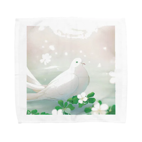 夢幻　鳩　清ら Towel Handkerchief