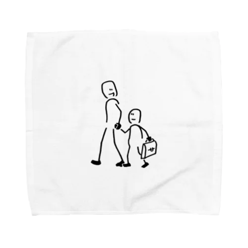 親子手つなぎデートくん Towel Handkerchief