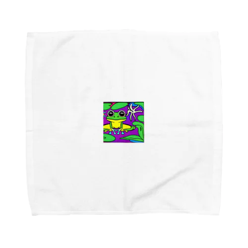 アマガエルのイラストグッズ Towel Handkerchief