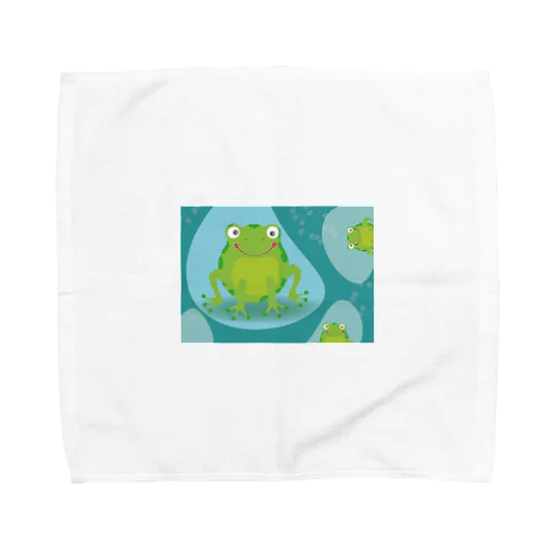 かえるのイラストグッズ Towel Handkerchief