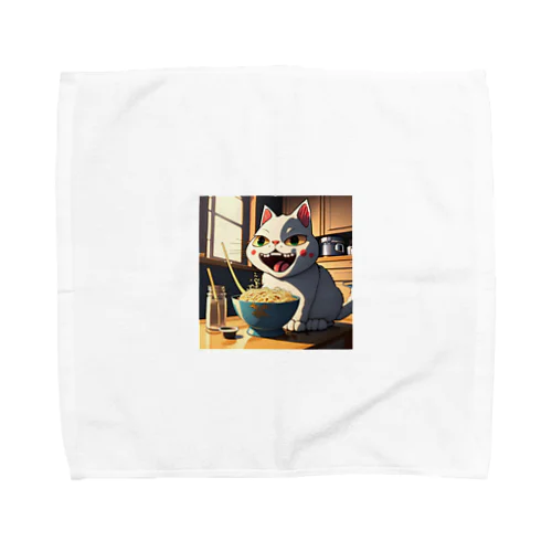 ラーメン大好き猫 Towel Handkerchief