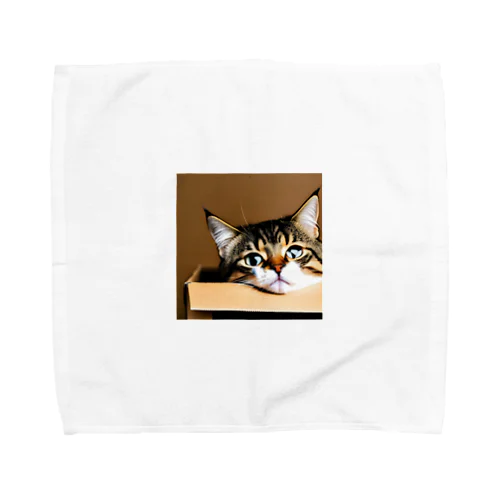 箱に入った可愛い猫 Towel Handkerchief