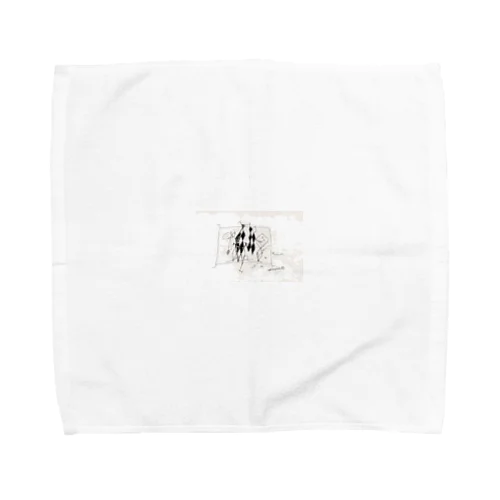 抽象的な詩的なイラストのワンポイント Towel Handkerchief