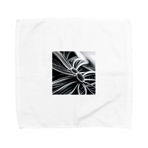 モノクロフラワー Towel Handkerchief