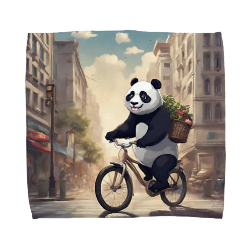 自転車でお買い物パンダくん Towel Handkerchief