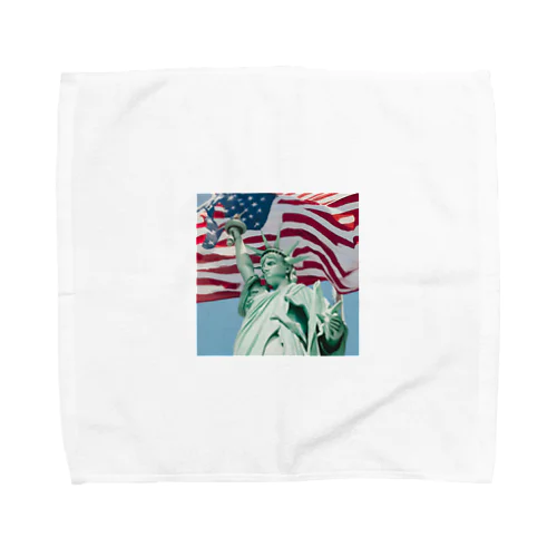 自由の女神とアメリカ国旗 Towel Handkerchief