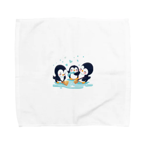 Penguin cleaning（掃除をするペンギン） Towel Handkerchief