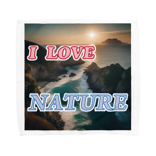 I LOVE NATURE タオルハンカチ