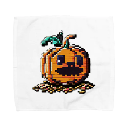 ドット絵のハロウィンかぼちゃのおばけ Towel Handkerchief