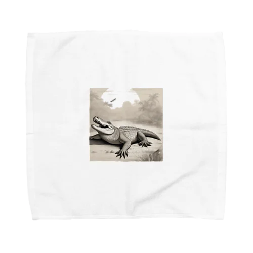 ジャングルのワニ Towel Handkerchief