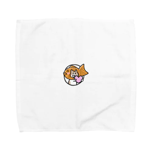 たい焼き猫(ハート) Towel Handkerchief
