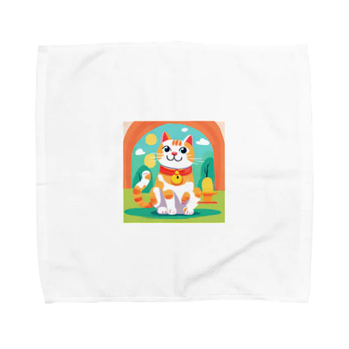 愛くるしい招き猫 Towel Handkerchief